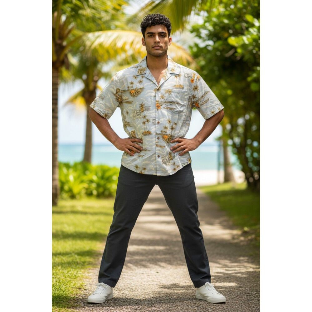 Kolekole Hawaiian Large Tropical Island Shirt